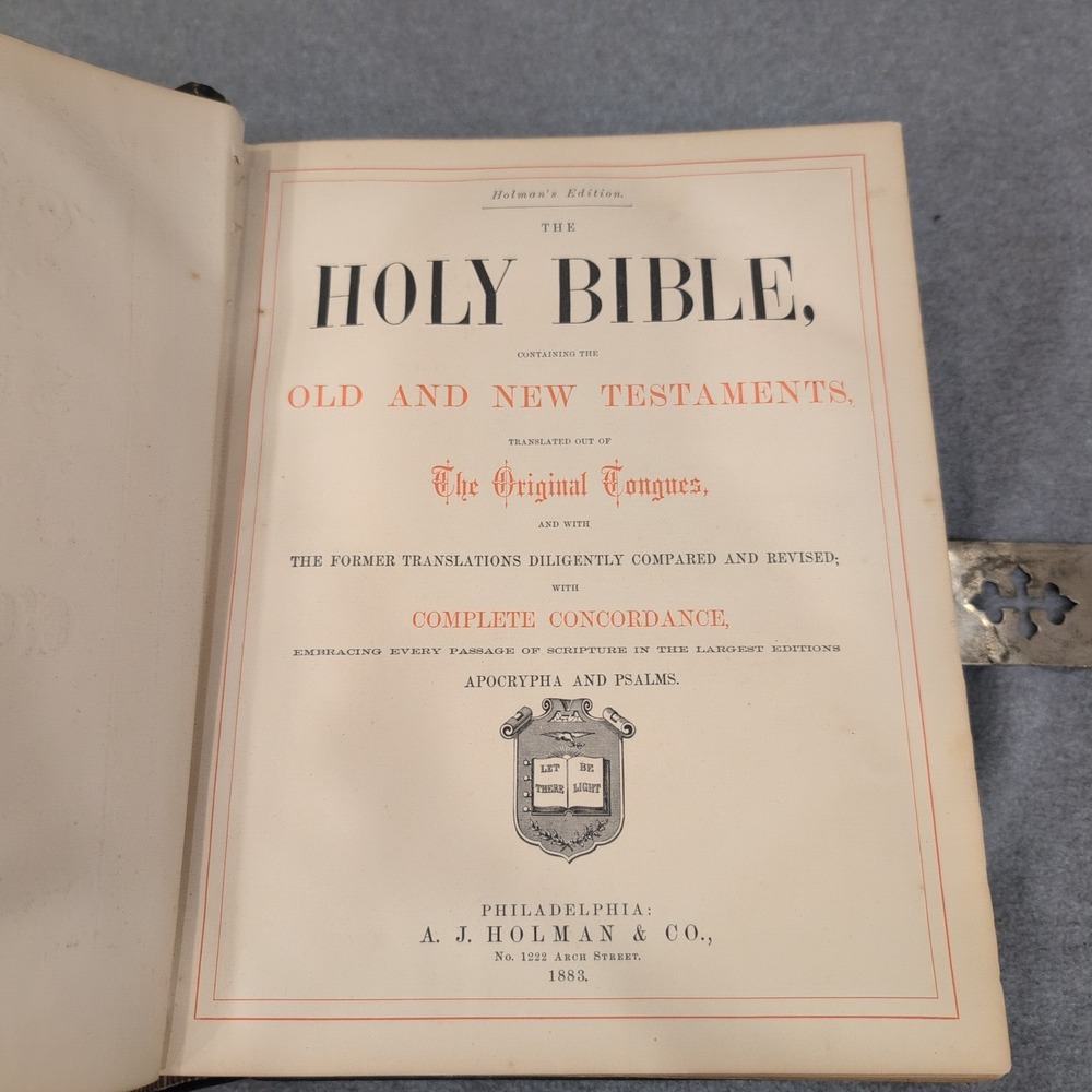 1883 Holman Pictorial Bible Dore Engravings Springs Family Fort Mill SC Ephemera - Picture 9 of 16